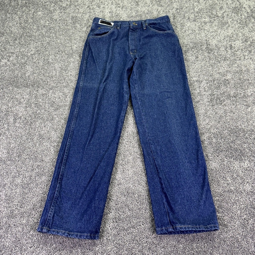 Red Kap Jeans Mens 34x30 Blue Straight Denim Dark Wash Workwear Pockets Logo